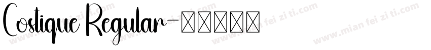 Costique Regular字体转换